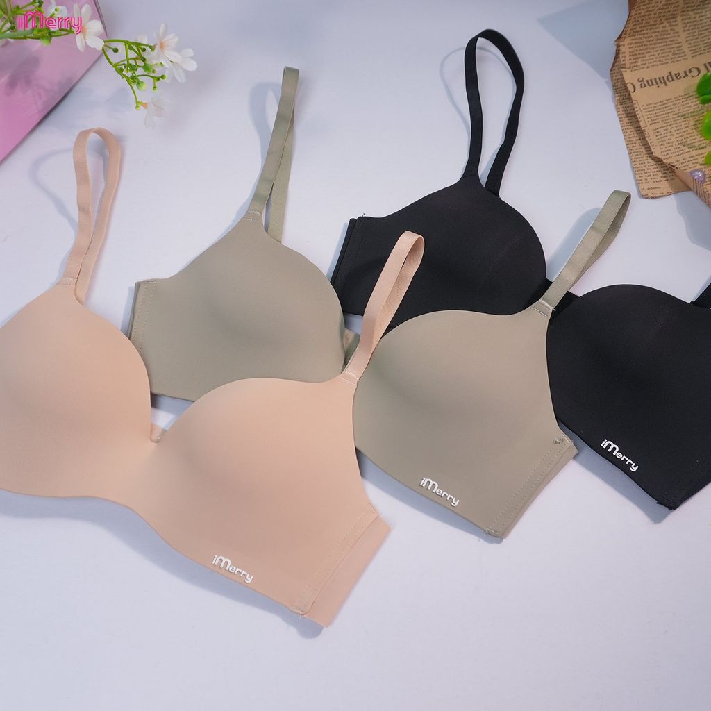 Áo lót su nữ iMerry không gọng đệm mỏng cúp lượn sóng mềm mại êm ái nâng nhẹ tự nhiên VA047