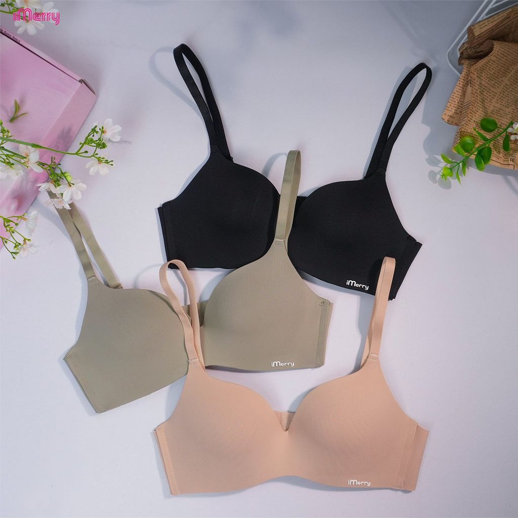 Áo lót su nữ iMerry không gọng đệm mỏng cúp lượn sóng mềm mại êm ái nâng nhẹ tự nhiên VA047