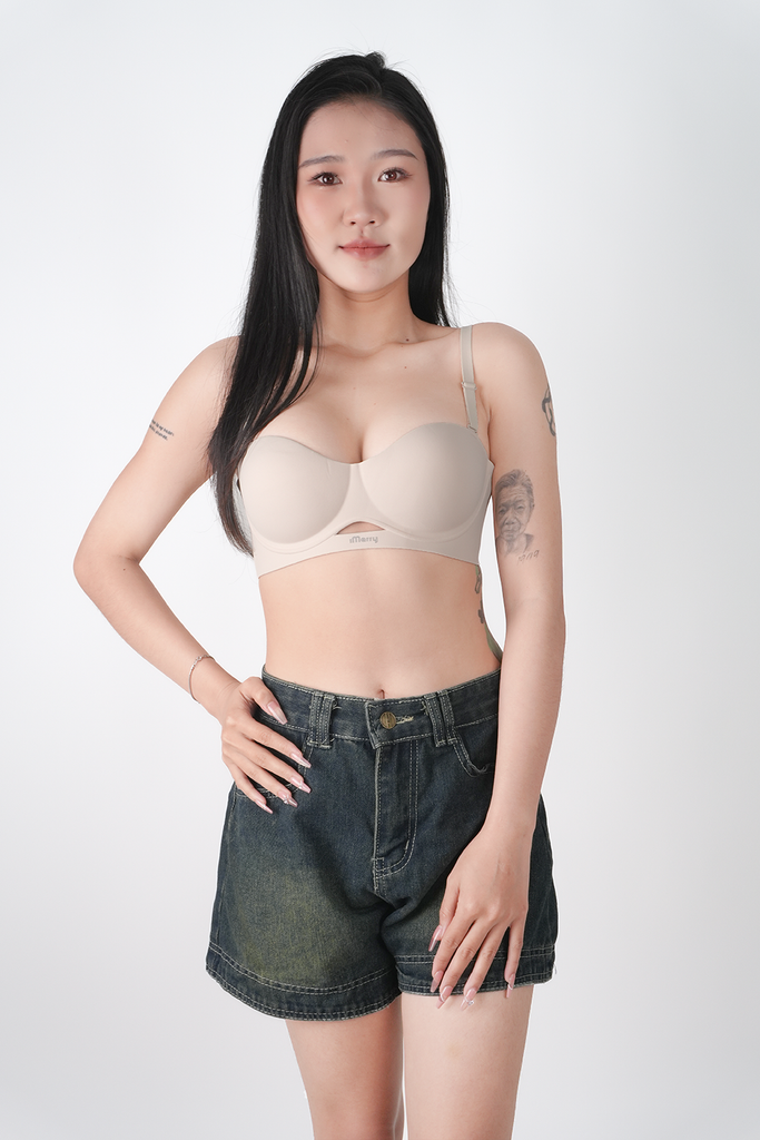 ÁO LÓT NỮ SU ĐÚC iMerry  CÚP NGANG MÚT ĐỆM DÀY NÂNG NGỰC DÂY VAI CÓ THỂ THÁO RỜI VA038