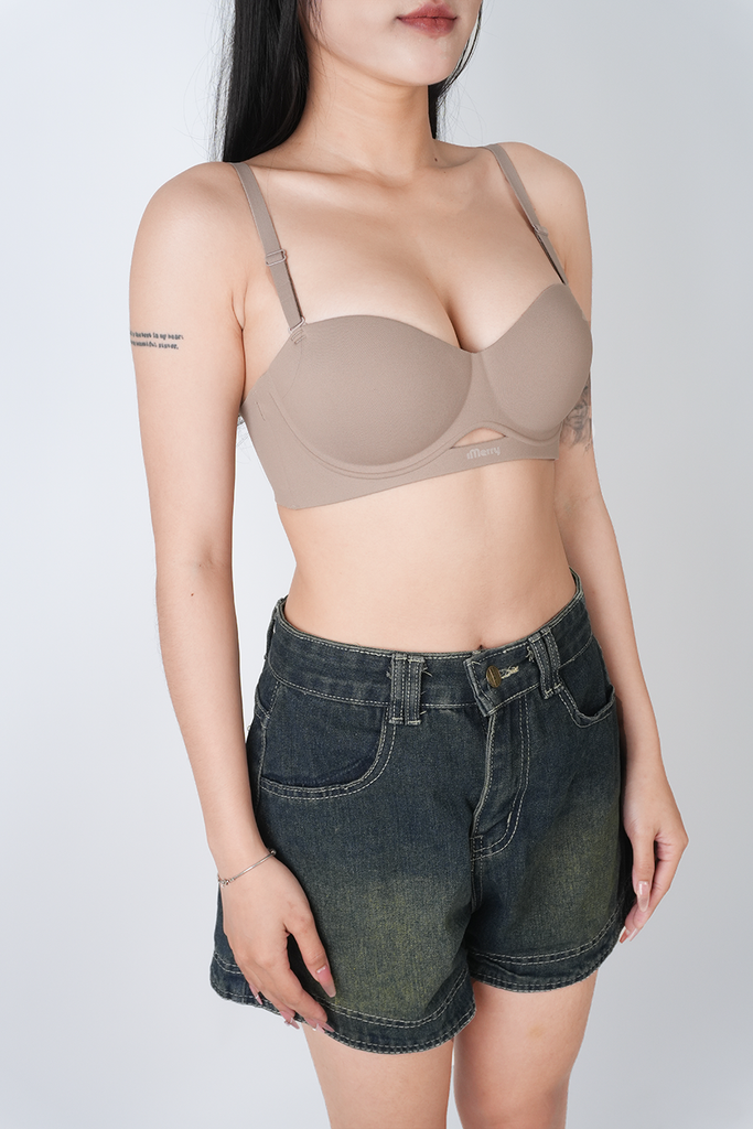 ÁO LÓT NỮ SU ĐÚC iMerry  CÚP NGANG MÚT ĐỆM DÀY NÂNG NGỰC DÂY VAI CÓ THỂ THÁO RỜI VA038