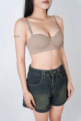 ÁO LÓT NỮ SU ĐÚC iMerry  CÚP NGANG MÚT ĐỆM DÀY NÂNG NGỰC DÂY VAI CÓ THỂ THÁO RỜI VA038