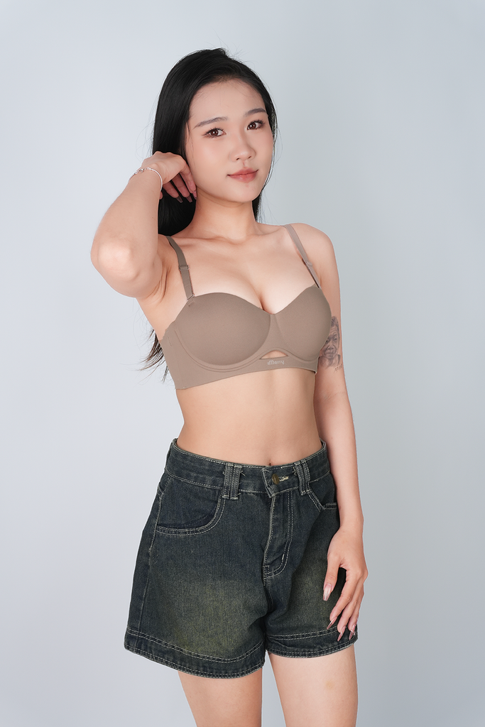 ÁO LÓT NỮ SU ĐÚC iMerry  CÚP NGANG MÚT ĐỆM DÀY NÂNG NGỰC DÂY VAI CÓ THỂ THÁO RỜI VA038