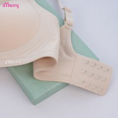 Áo lót su nữ iMerry phối ren chữ V siêu push up 7 cm với mút dày 4cm giúp nâng vòng 1 tự nhiên VA078