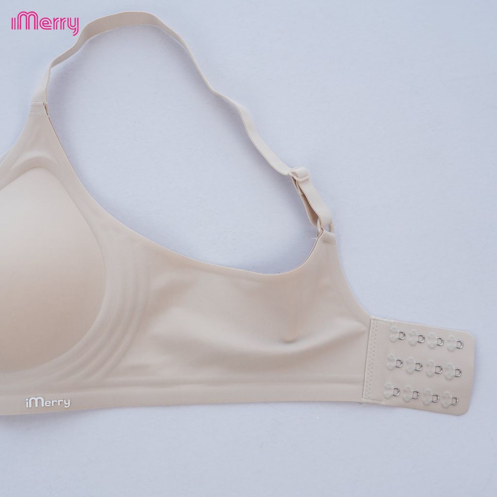 Áo lót su nữ iMerry phối ren chữ V siêu push up 7 cm với mút dày 4cm giúp nâng vòng 1 tự nhiên VA078