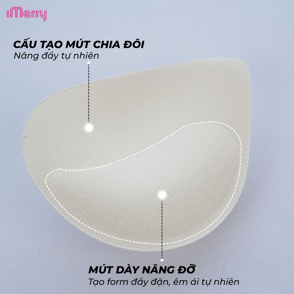 Áo lót su nữ iMerry phối ren chữ V siêu push up 7 cm với mút dày 4cm giúp nâng vòng 1 tự nhiên VA078