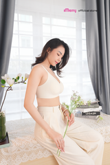 Áo lót su nữ iMerry không gọng,đệm vừa, nhẹ êm,bản lưng cao,hoạt tiết ca rô VA012
