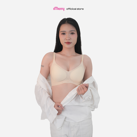 Áo lót su lụa băng iMERRY không gọng ,bản lưng cao,đệm mỏng,không đường may vải mát lạnh, mềm mại,mỏng nhẹ VA008