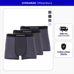 Combo 3 quần lót nam cao cấp profit iCOOLWEAR, Quần boxer nam thun lạnh, thoáng khí, kháng khuẩn, khử mùi vn017