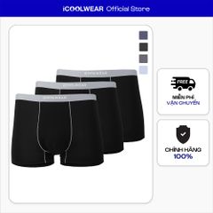 Combo 3 quần lót nam cao cấp profit iCOOLWEAR, Quần boxer nam thun lạnh, thoáng khí, kháng khuẩn, khử mùi vn017