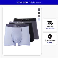 Combo 3 quần lót nam cao cấp profit iCOOLWEAR, Quần boxer nam thun lạnh, thoáng khí, kháng khuẩn, khử mùi vn017
