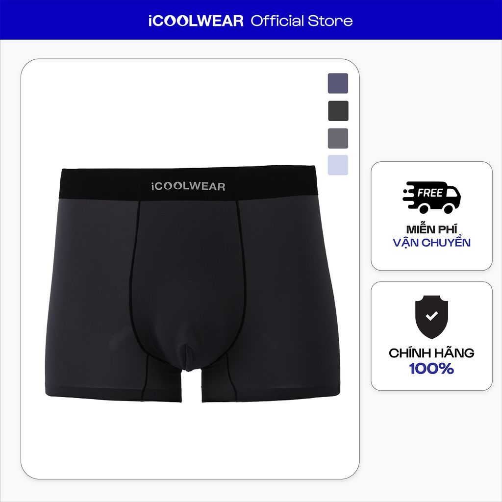 Combo 4 quần lót nam cao cấp profit iCOOLWEAR, Quần boxer nam thun lạnh, thoáng khí, kháng khuẩn, khử mùi vn017