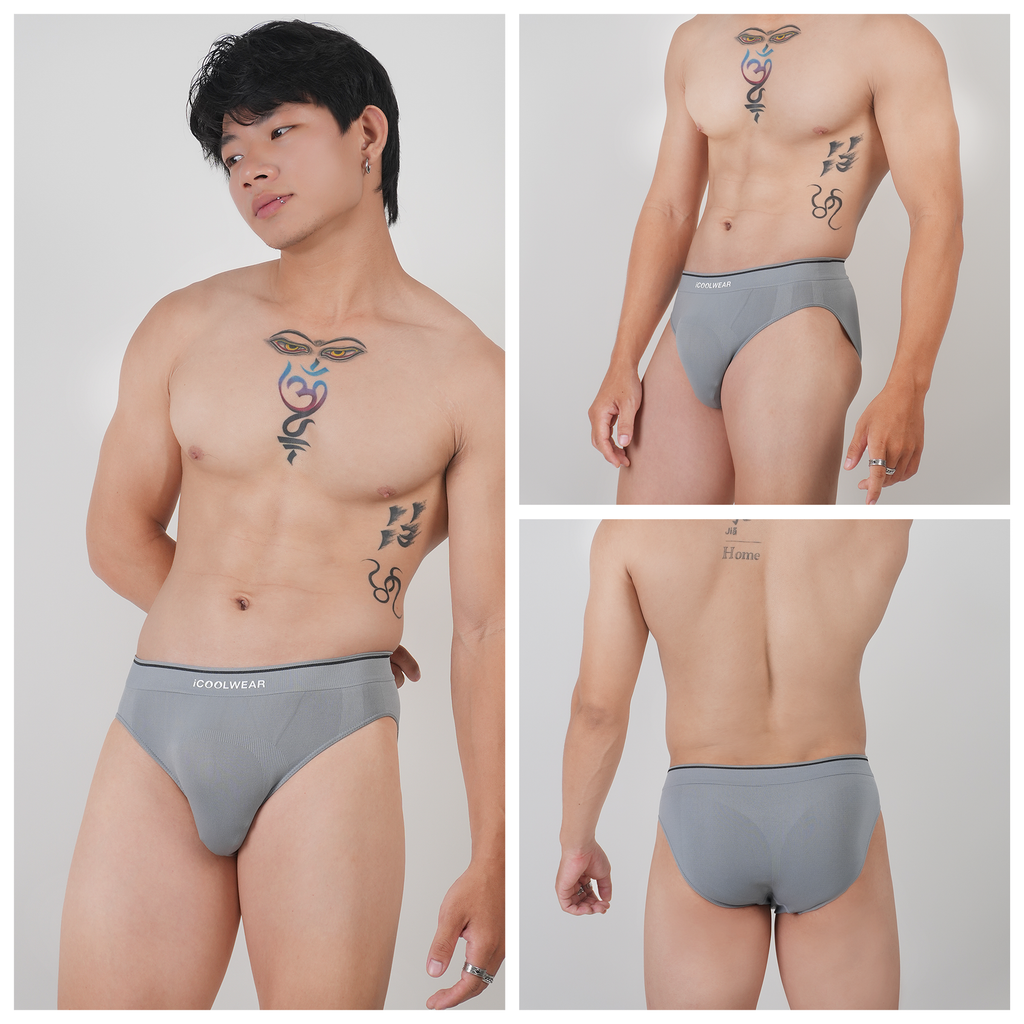 Combo 3 Quần lót nam tam giác iCOOLWEAR dệt kim, nhẹ nhàng, ôm sát, tinh tế và tôn dáng nam tính VN009