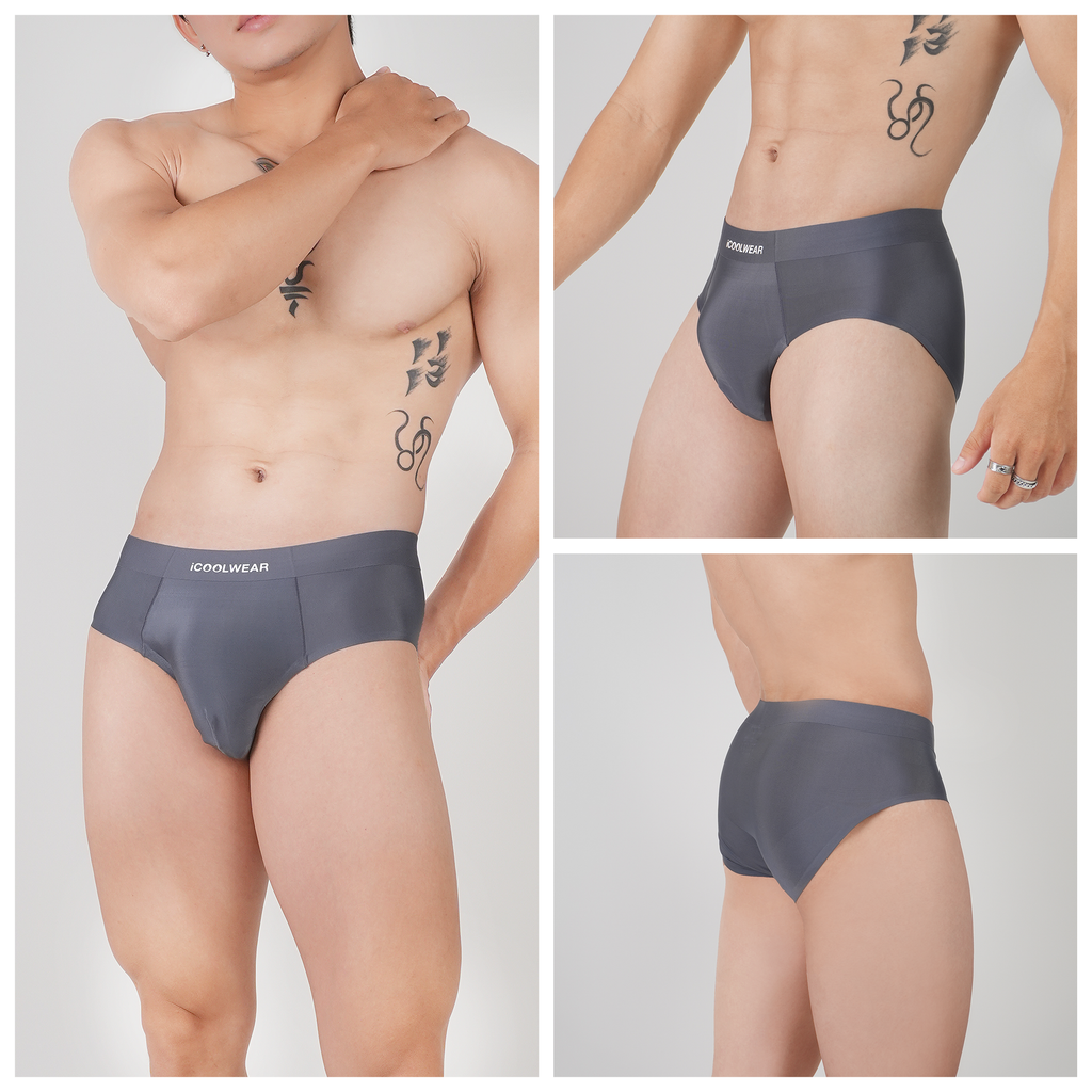 Combo 4 quần lót nam kiểu tam giác vải su iCOOLWEAR ice silk VN008