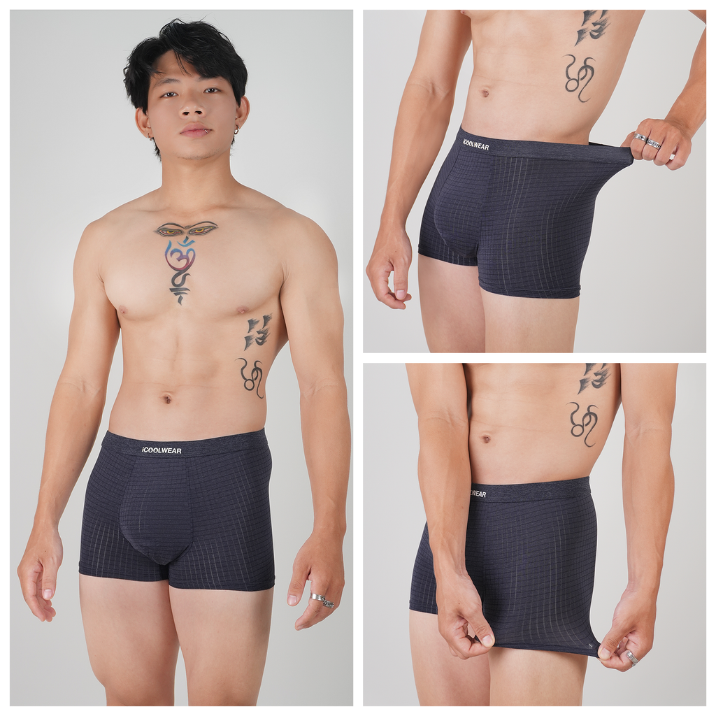 Combo 3 Quần lót nam cao cấp Profit iCOOLWEAR, Quần boxer nam thun lạnh họa tiết giả jean, thoáng khí ,kháng khuẩn, khử mùi VN016