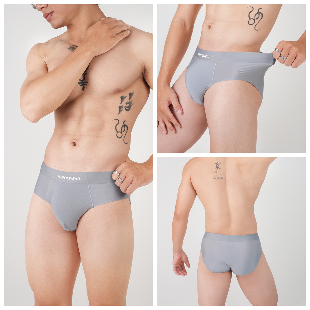 Combo 4 quần lót nam kiểu tam giác vải su iCOOLWEAR ice silk VN008