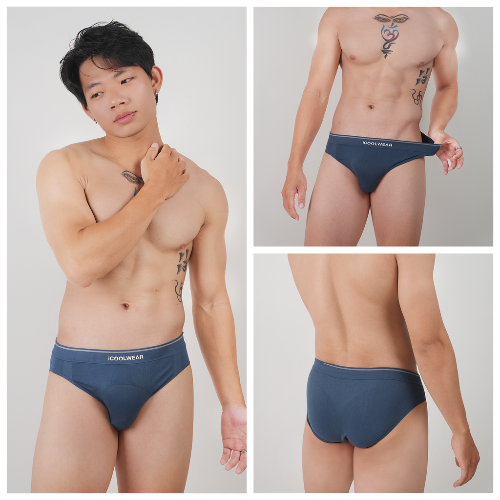 Combo 3 Quần lót nam tam giác iCOOLWEAR dệt kim, nhẹ nhàng, ôm sát, tinh tế và tôn dáng nam tính VN009