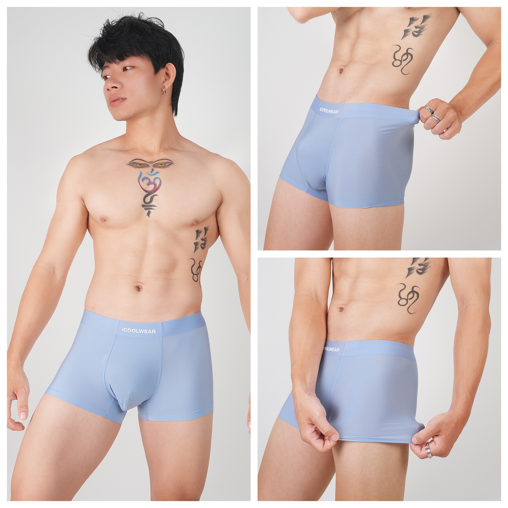 Combo 5 quần sịp nam BOXER ICOOLWEAR thun lạnh cao cấp, co giãn 4 chiều, kháng khuẩn tốt - VN004