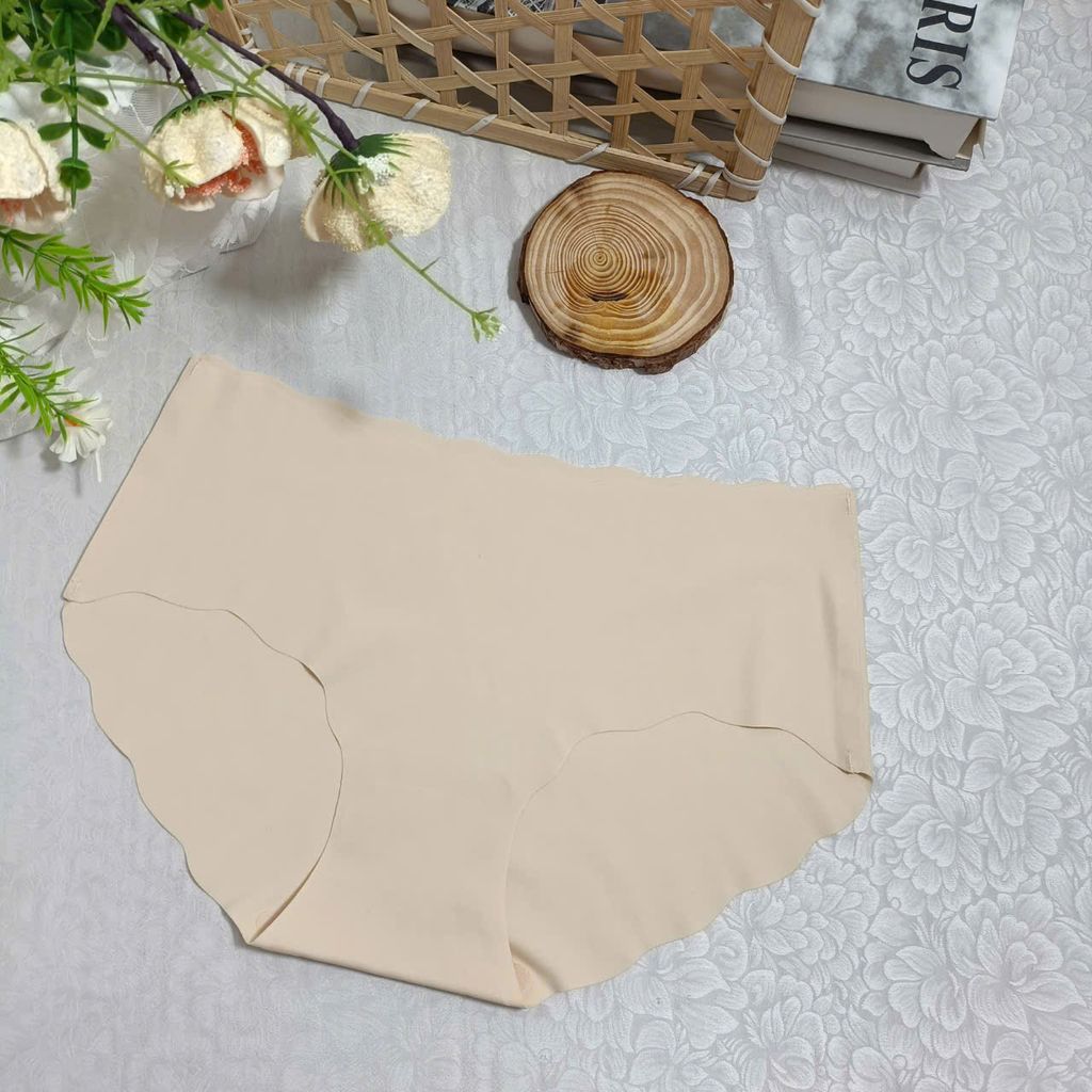 Combo 3 quần lót su nữ không viền gợn sóng iMERRY cạp cao mát lạnh mỏng nhẹ VQ043A