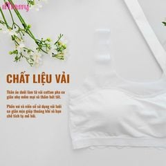 Áo lá học sinh iMerry cho bé gái từ 11 tới 17 tuổi chất cotton mềm thoáng mát mút liền BRA6619