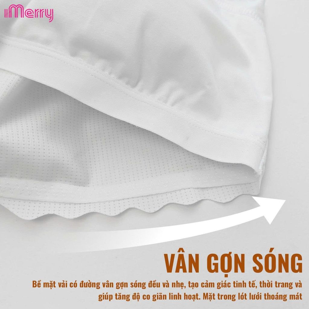 Áo lá học sinh iMerry cho bé gái từ 11 tới 17 tuổi chất cotton mềm thoáng mát mút liền BRA6619