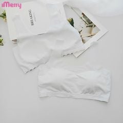 Áo lá học sinh iMerry cho bé gái từ 11 tới 17 tuổi chất cotton mềm thoáng mát mút liền BRA6619
