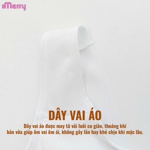 Áo lá học sinh iMerry cho bé gái từ 10 tới 17 tuổi chất mềm thoáng mát dây bản to mút liền BRA6121