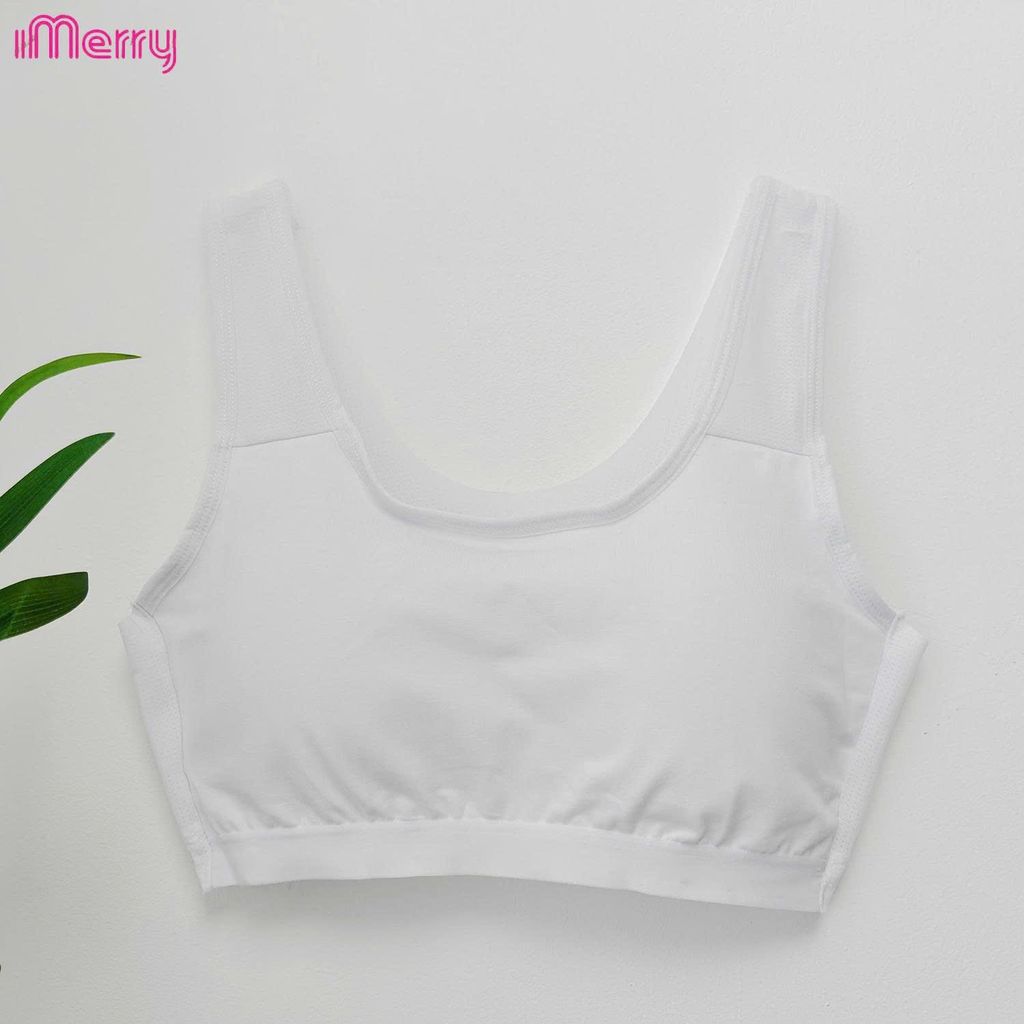 Áo lá học sinh iMerry cho bé gái từ 10 tới 17 tuổi chất mềm thoáng mát dây bản to mút liền BRA6121