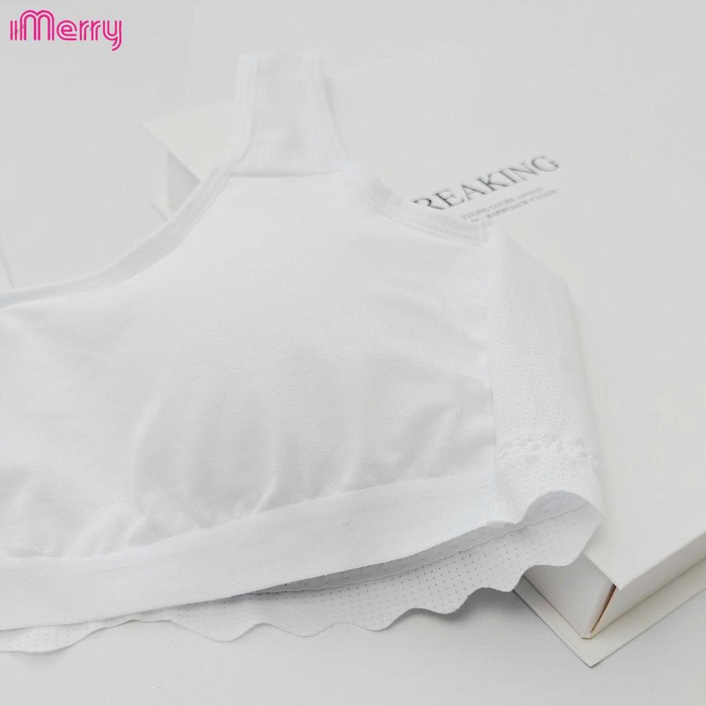 Áo lá học sinh iMerry cho bé gái từ 10 tới 17 tuổi chất mềm thoáng mát dây bản to mút liền BRA6121