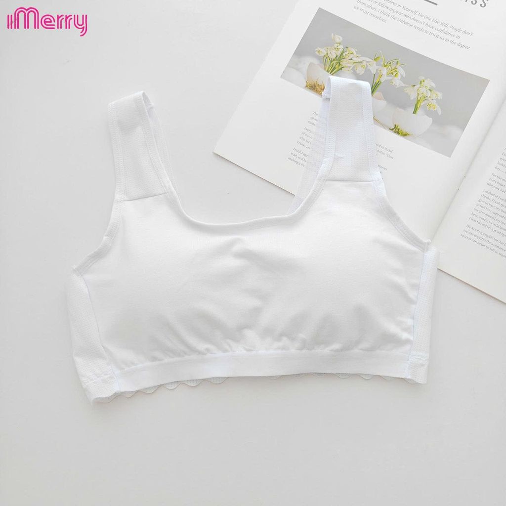 Áo lá học sinh iMerry cho bé gái từ 10 tới 17 tuổi chất mềm thoáng mát dây bản to mút liền BRA6121