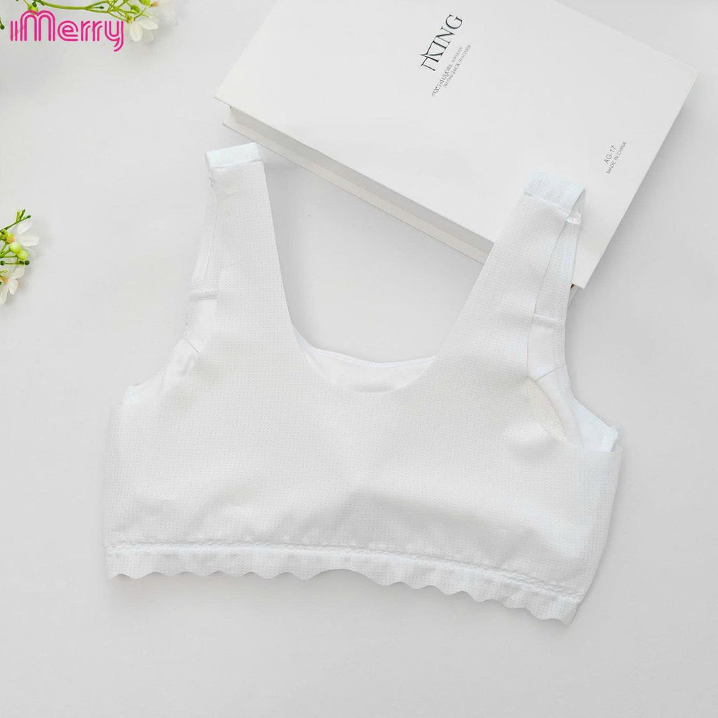 Áo lá học sinh iMerry cho bé gái từ 10 tới 17 tuổi chất mềm thoáng mát dây bản to mút liền BRA6121