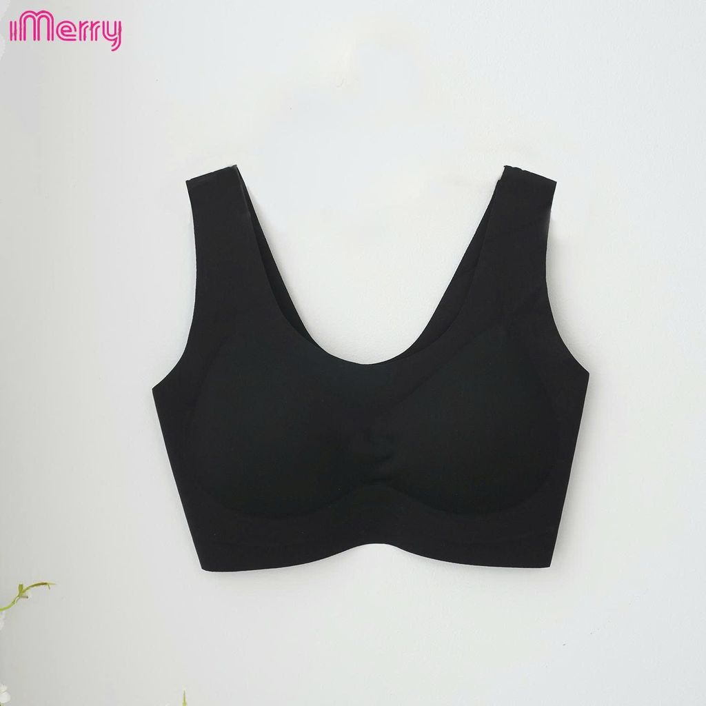 Áo lót su nữ tàng hình iMerry không gọng không móc cài mút mỏng dây vai bản lớn nhẹ êm BRA628