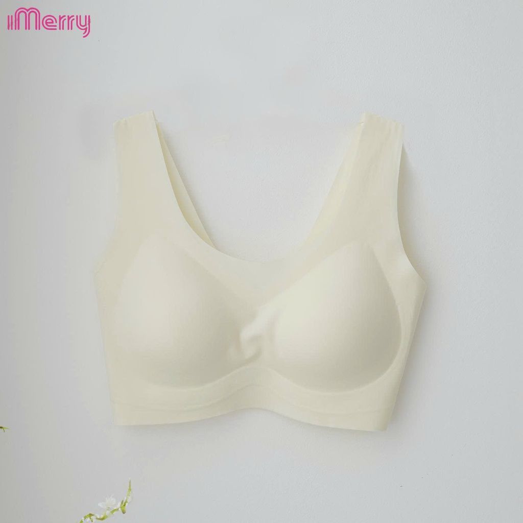 Áo lót su nữ tàng hình iMerry không gọng không móc cài mút mỏng dây vai bản lớn nhẹ êm BRA628