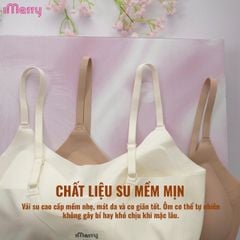 Áo lót su nữ tàng hình iMerry không gọng không móc cài mút mỏng dây vai bản nhỏ nhẹ êm BRA627