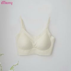 Áo lót su nữ tàng hình iMerry không gọng không móc cài mút mỏng dây vai bản nhỏ nhẹ êm BRA627