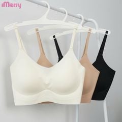 Áo lót su nữ tàng hình iMerry không gọng không móc cài mút mỏng dây vai bản nhỏ nhẹ êm BRA627