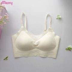 Áo lót su nữ tàng hình iMerry không gọng không móc cài mút mỏng dây vai bản nhỏ nhẹ êm BRA627
