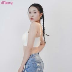 Áo lót su nữ tàng hình iMerry không gọng không móc cài mút mỏng dây vai bản nhỏ nhẹ êm BRA627