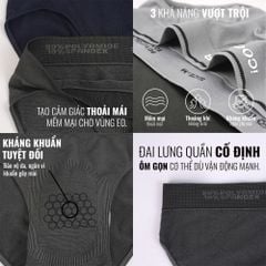 Combo 3 Quần lót nam tam giác iCOOLWEAR dệt kim, nhẹ nhàng, ôm sát, tinh tế và tôn dáng nam tính VN009