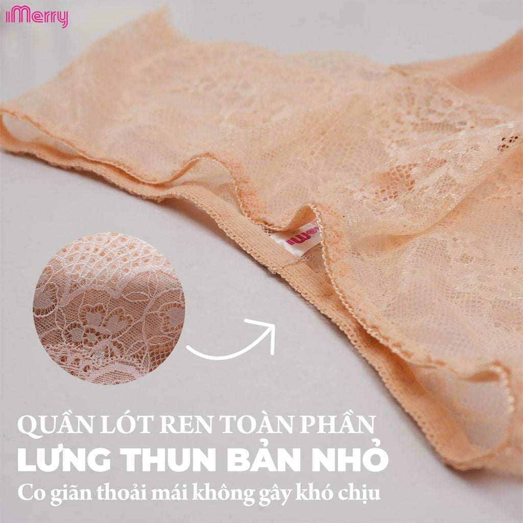 Quần lót ren nữ imerry ren cao cấp mềm mại họa tiết hoa quyến rũ thoáng khí VQ054