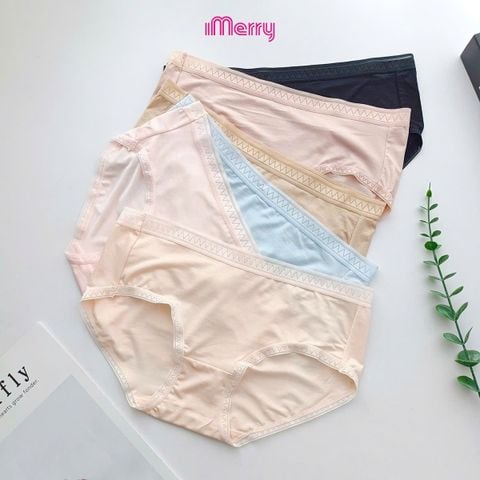 Combo 3 Quần lót nữ cotton gỗ sồi iMerry, thấm hút, mềm mại, mỏng nhẹ, cạp vừa VQ093A