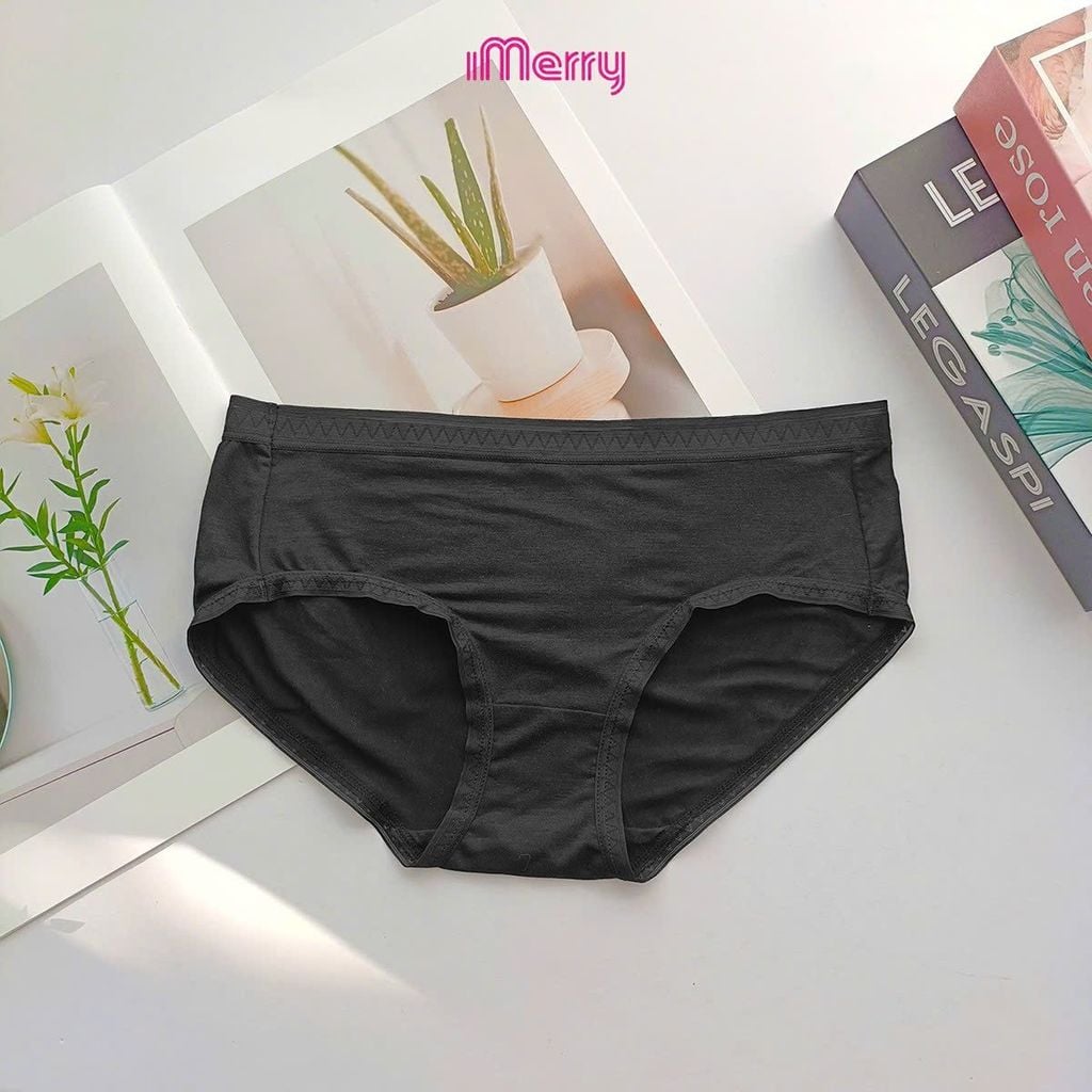 Combo 3 Quần lót nữ cotton gỗ sồi iMerry, thấm hút, mềm mại, mỏng nhẹ, cạp vừa VQ093A