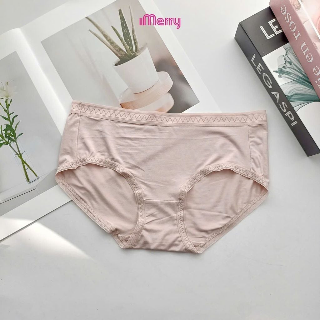 Combo 3 Quần lót nữ cotton gỗ sồi iMerry, thấm hút, mềm mại, mỏng nhẹ, cạp vừa VQ093A