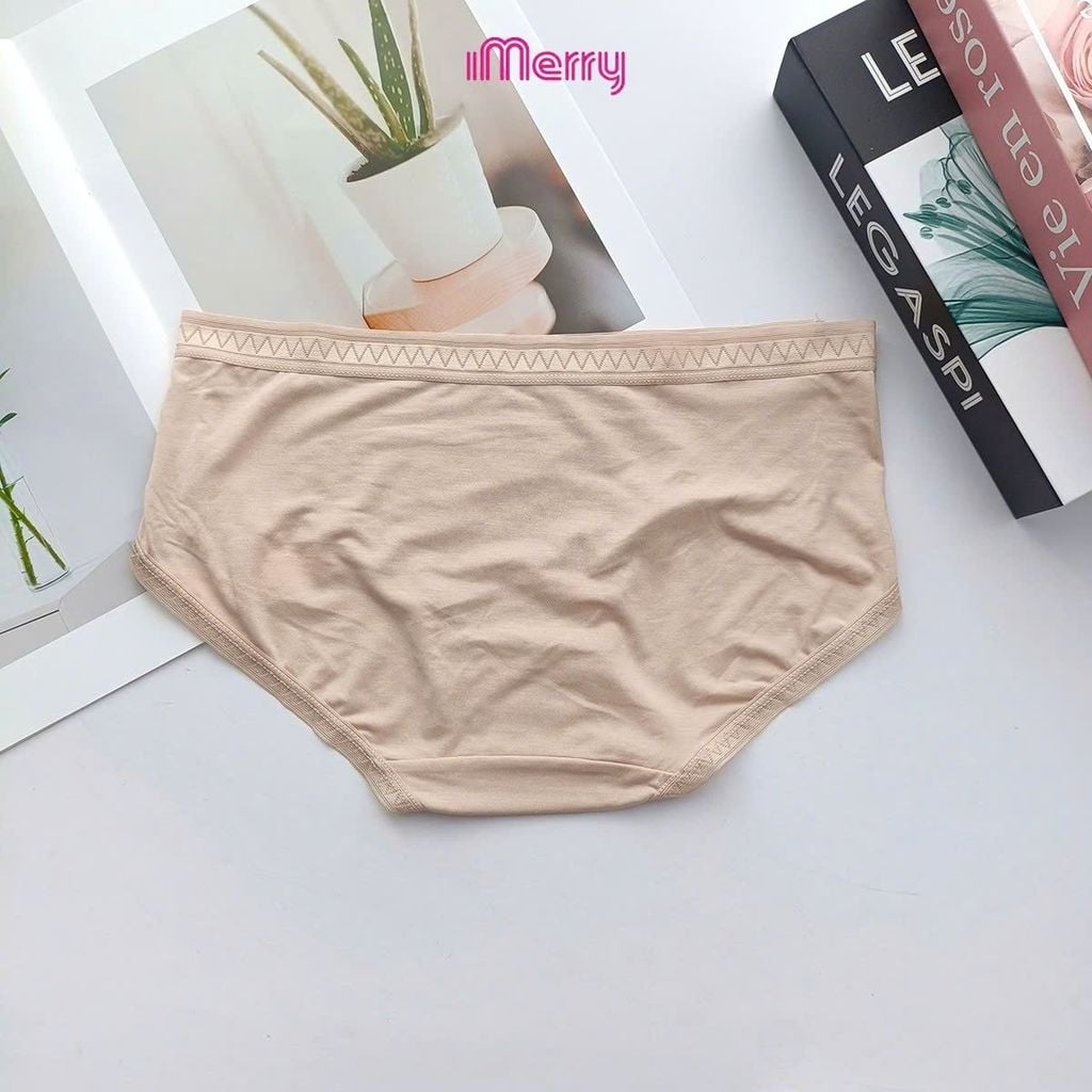 Combo 3 Quần lót nữ cotton gỗ sồi iMerry, thấm hút, mềm mại, mỏng nhẹ, cạp vừa VQ093A