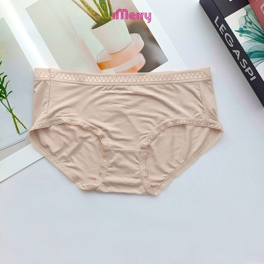 Combo 3 Quần lót nữ cotton gỗ sồi iMerry, thấm hút, mềm mại, mỏng nhẹ, cạp vừa VQ093A