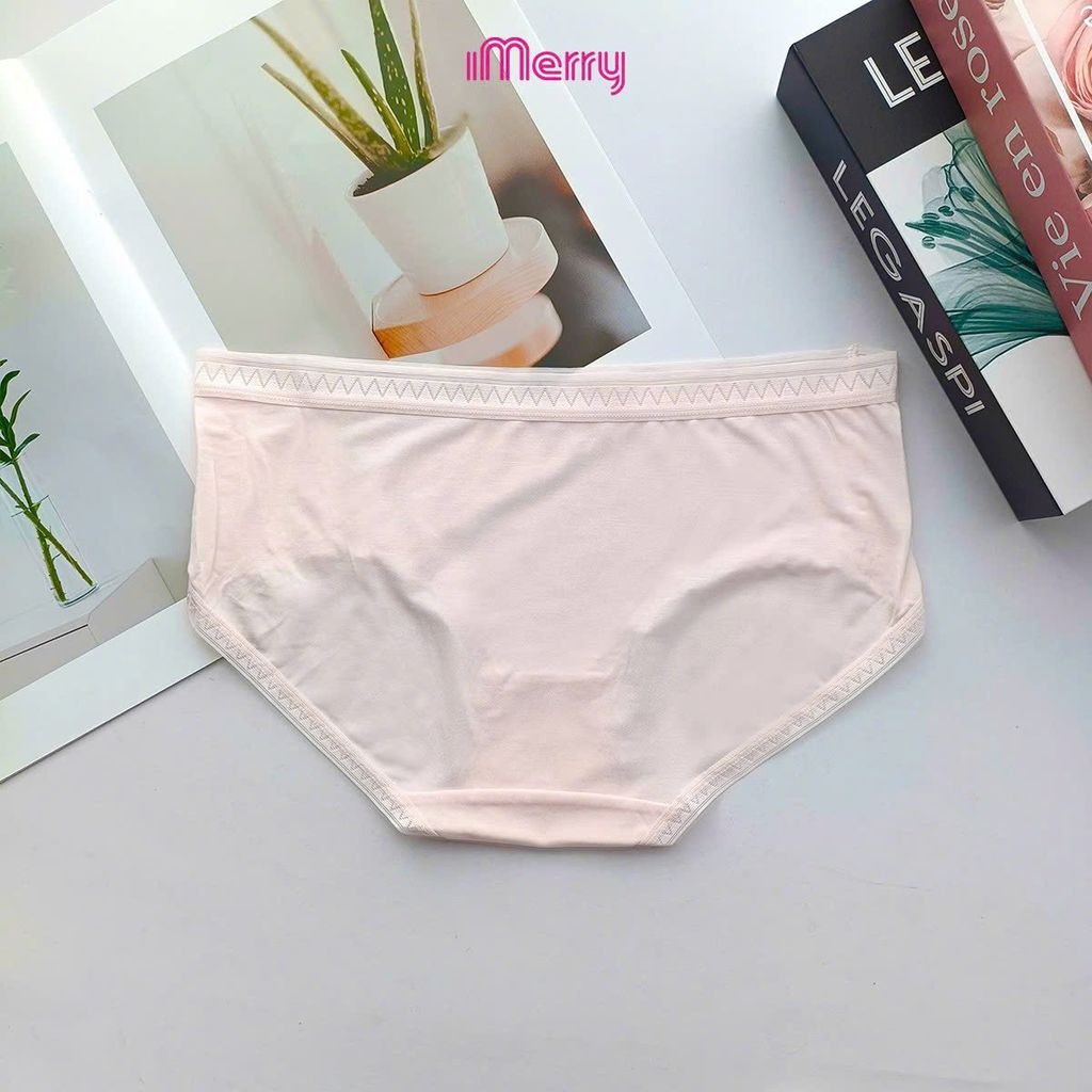 Combo 3 Quần lót nữ cotton gỗ sồi iMerry, thấm hút, mềm mại, mỏng nhẹ, cạp vừa VQ093A