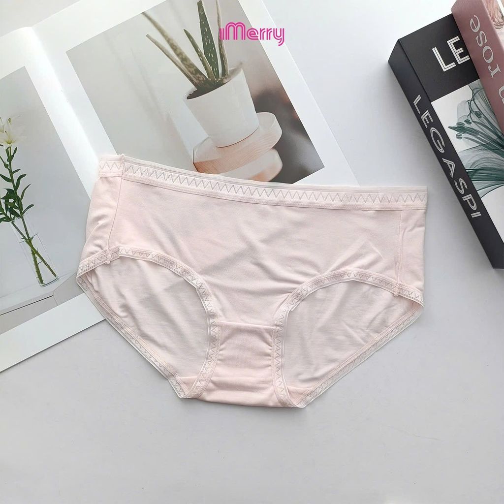 Combo 3 Quần lót nữ cotton gỗ sồi iMerry, thấm hút, mềm mại, mỏng nhẹ, cạp vừa VQ093A