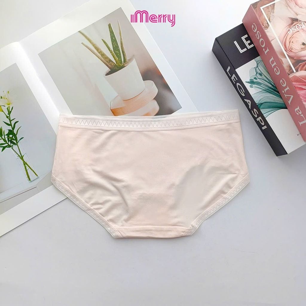 Combo 3 Quần lót nữ cotton gỗ sồi iMerry, thấm hút, mềm mại, mỏng nhẹ, cạp vừa VQ093A