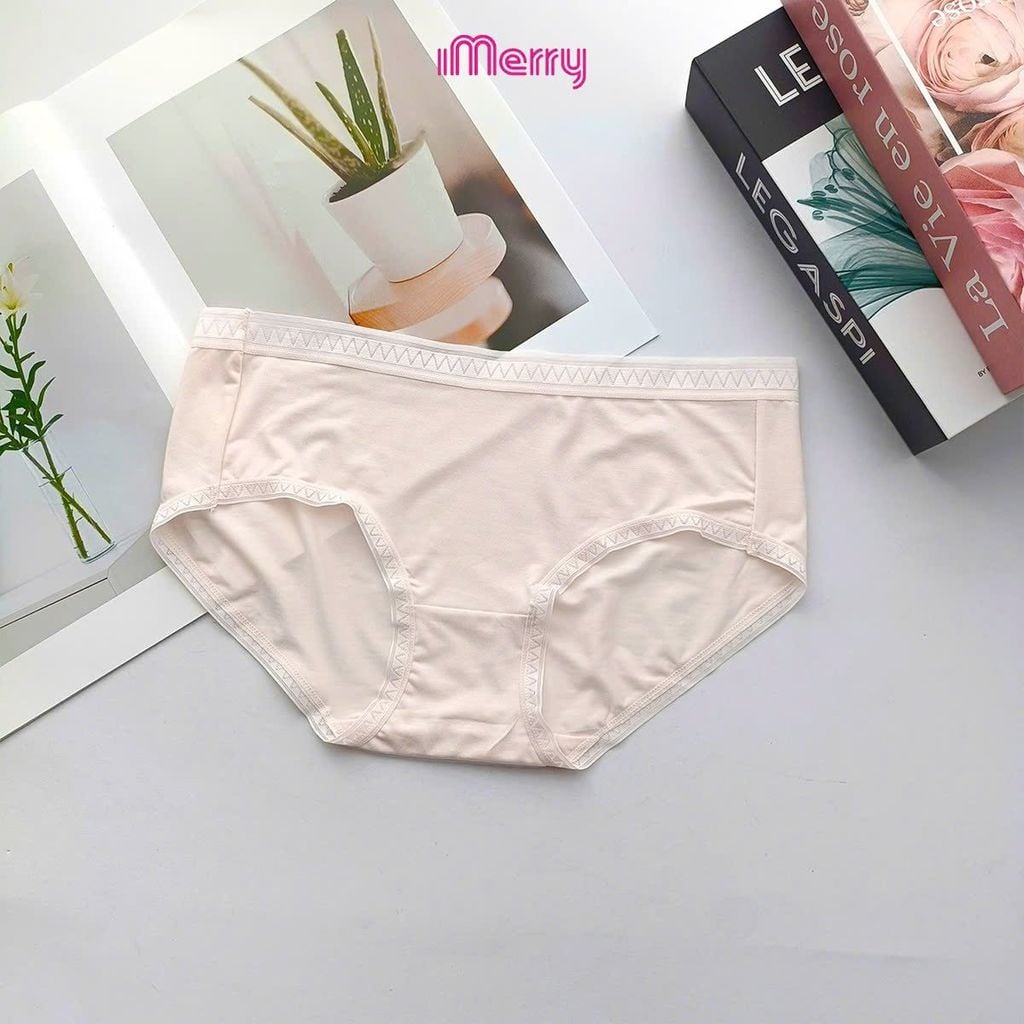 Combo 3 Quần lót nữ cotton gỗ sồi iMerry, thấm hút, mềm mại, mỏng nhẹ, cạp vừa VQ093A