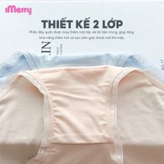 Combo 3 Quần lót nữ cotton gỗ sồi iMerry, thấm hút, mềm mại, mỏng nhẹ, cạp vừa VQ093A