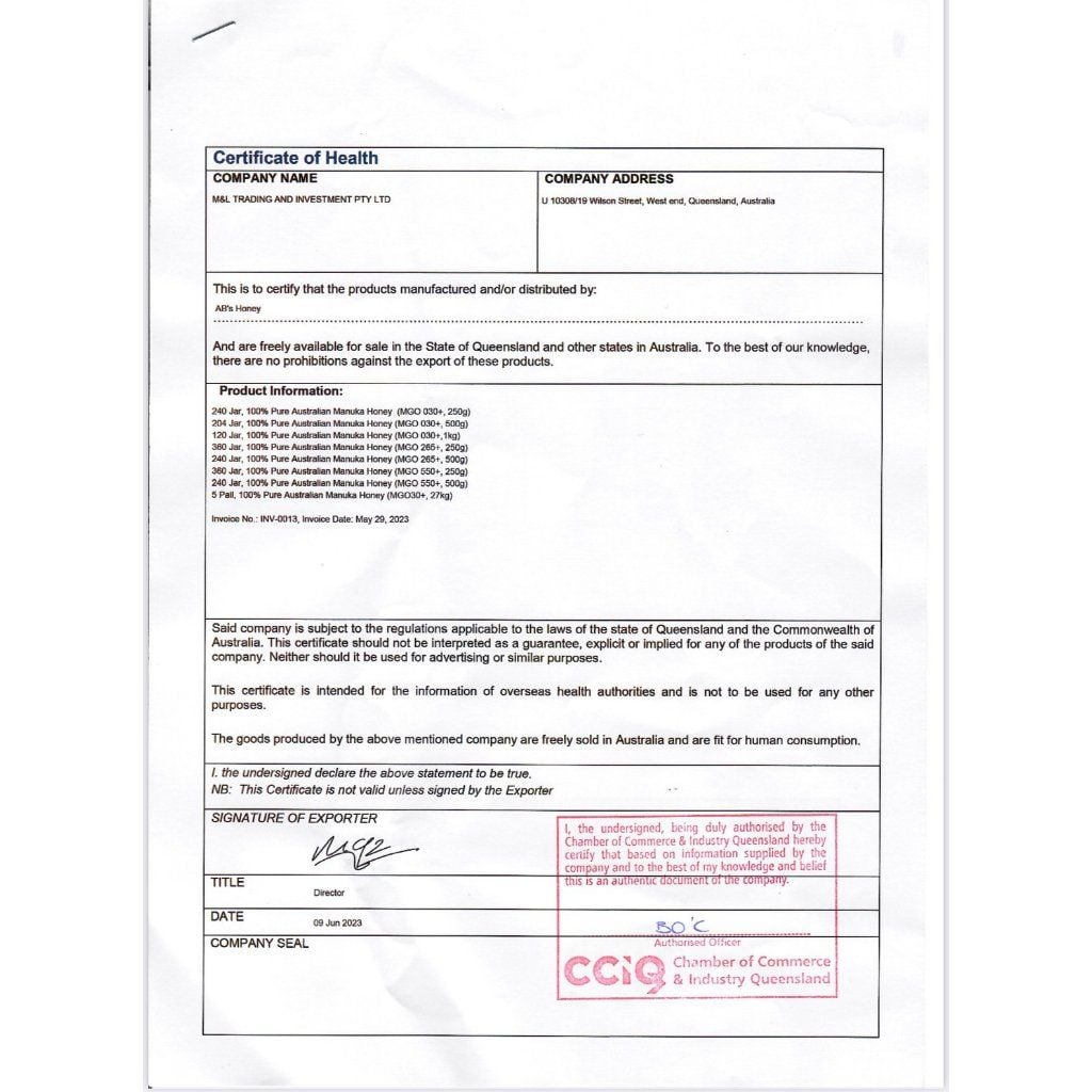  Mật ong Manuka Eco MGO 550 +  Kháng viêm, tăng đề kháng, cải thiện hệ tiêu hoá - Nhập khẩu chính hãng từ Australia 